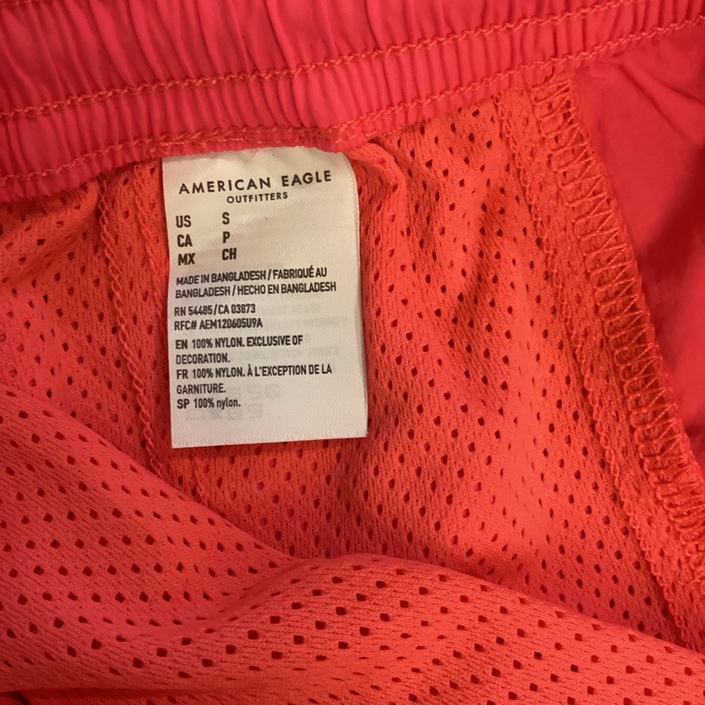 American Eagle NWT Hot Pink Nylon Women’s Running Shorts Active 90s Y2K Style - Picture 7 of 11